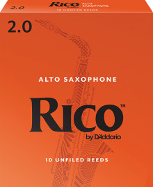 RJA1020 Rico Трости для саксофона альт, размер 2.0, 10шт в упаковке Rico - RJA1020 Rico Трости для саксофона альт, размер 2.0, 10шт в упаковке Rico
