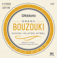 EJ97 Комплект струн для греческого бузуки, никелированные, 10-28, D'Addario