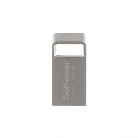 00-00027359 Mini Флеш-накопитель 64GB USB3.0, металл, серебряный, GoPower - 00-00027359 Mini Флеш-накопитель 64GB USB3.0, металл, серебряный, GoPower