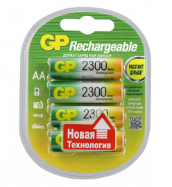 GP230AAHC-2DECRC4 Аккумуляторный элемент питания АА, Ni-MH, 2300, 4шт, GP - GP230AAHC-2DECRC4 Аккумуляторный элемент питания АА, Ni-MH, 2300, 4шт, GP